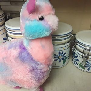 Pink Blue Neon Laama Plush Toy